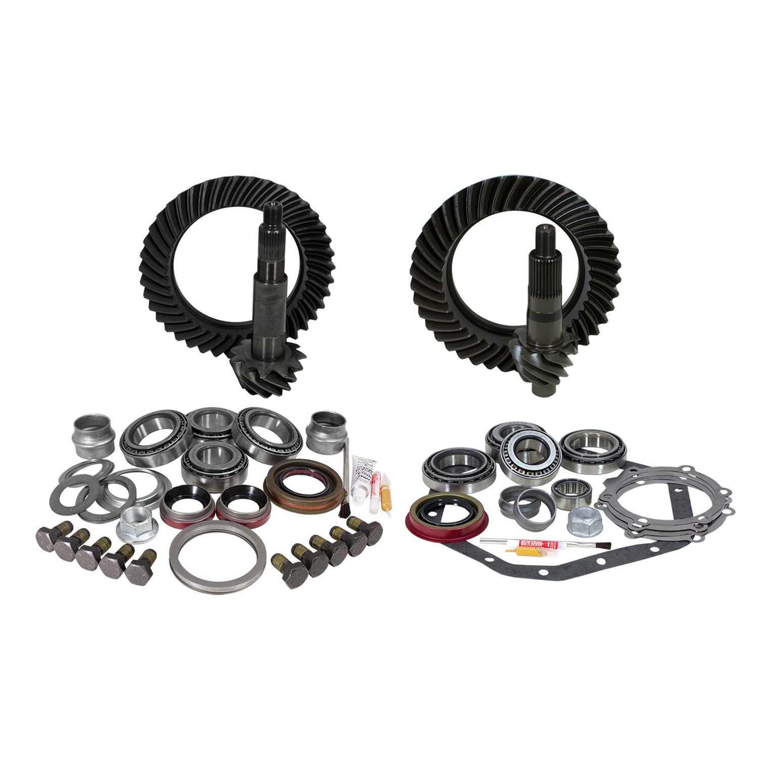 Yukon Gear & Axle Gear at Axle (YGK037) Gear & Install Kit para sa GM 14T Dana 60 4.88 Thick '99+ Standard Rotation