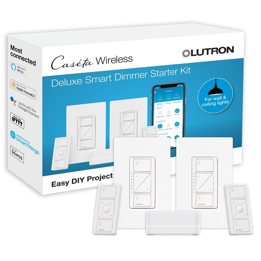 Lutron CasÃ©ta Deluxe Smart Dimmer Switch Kit na may Ca...