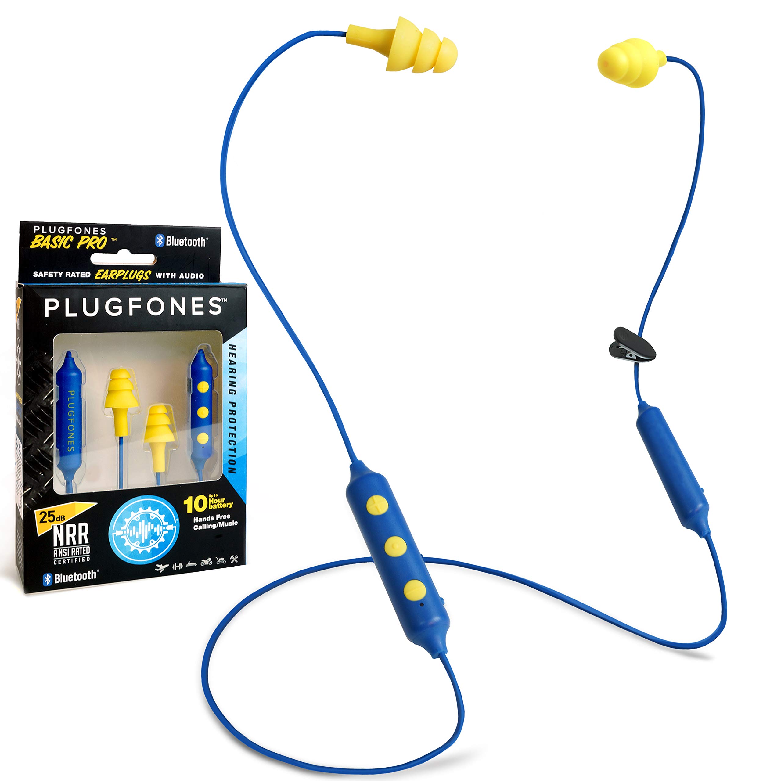 Plugfones Basic Pro Wireless Bluetooth in-Ear Earplug E...