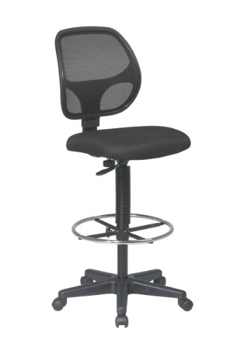 Office Star Deluxe Mesh Back Drafting Chair na may Adju...