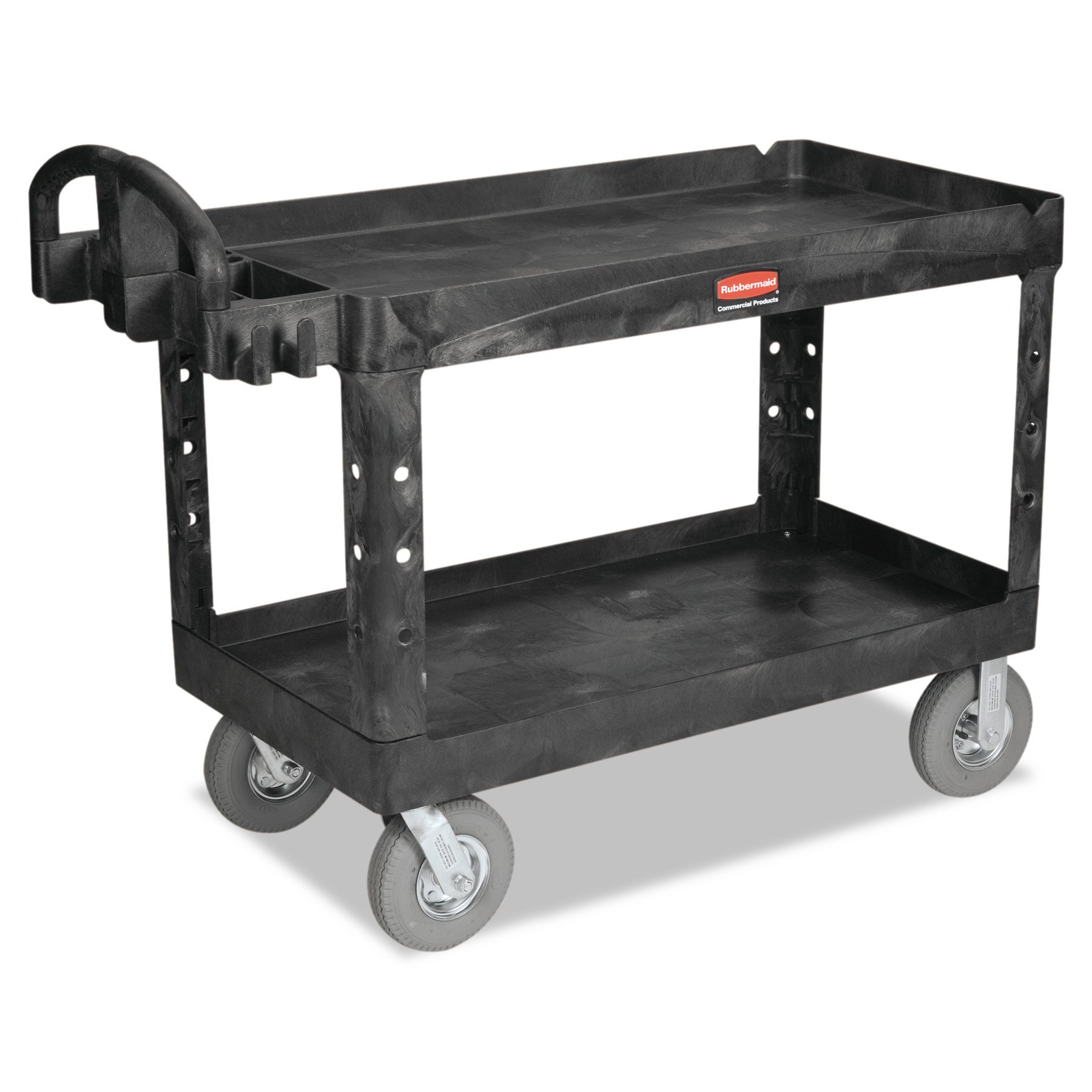 Rubbermaid Mga HD Utility Cart na may Lipped Shelves- I...