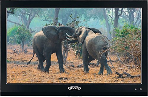 JENSEN JTV19DC HD Ready 19 Inch 12V DC RV LED TV with Integrated HDTV (ATSC) Tuner, HD Ready (1080p, 720p, 480p), 1366 x 768 Full HD, Dual Function Wireless Remote Control, Black