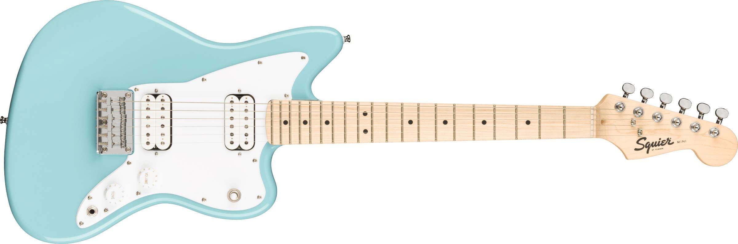 Squier Mini Jazzmaster HH Electric Guitar - Daphne Blue...