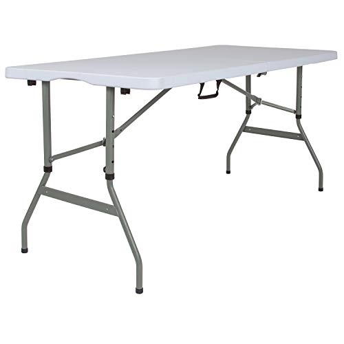 Flash Furniture Granite Top Folding Table sa White at G...