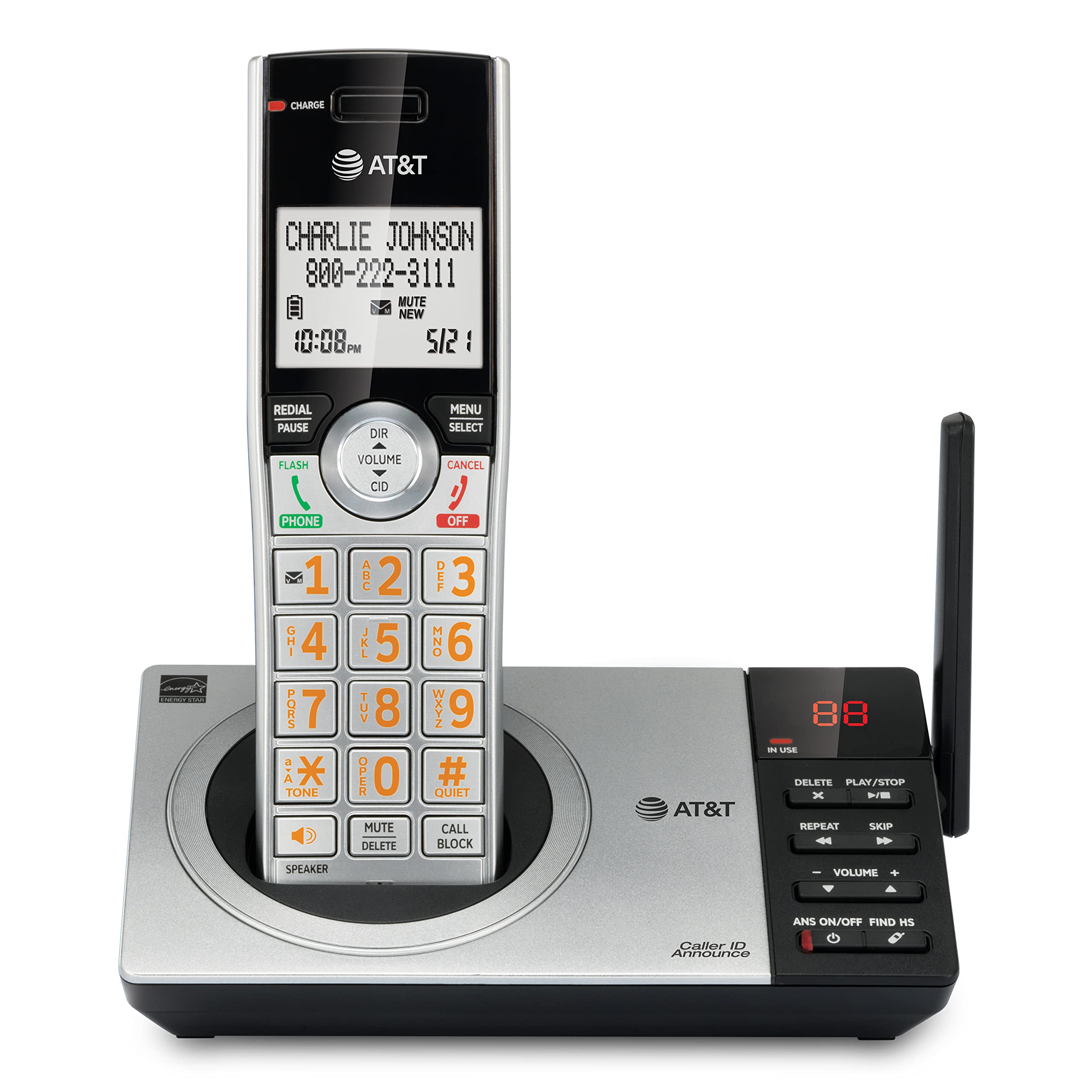 AT&T Napapalawak na Cordless Phone na may Answering Sys...