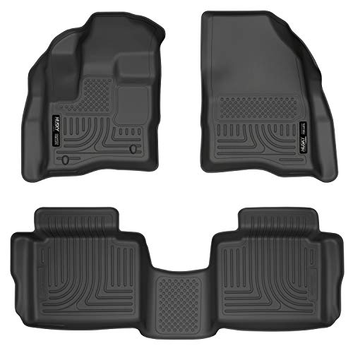 Husky Liners Serye ng Weatherbeater | Front & 2nd Seat Floor Liner - Itim | 98701 | Kasya sa 2010-2019 Ford Taurus 3 Pcs