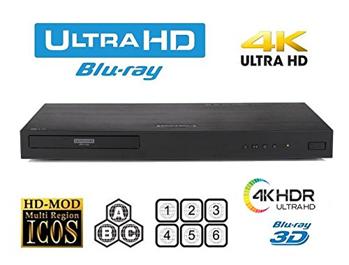 HDI LG UHD 4K Rehiyon Libreng Blu Ray Disc DVD Player -...