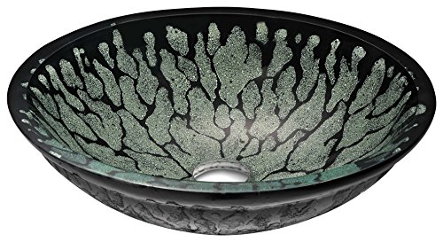 ANZZI Bravo Series Modern Tempered Glass Vessel Bowl Si...