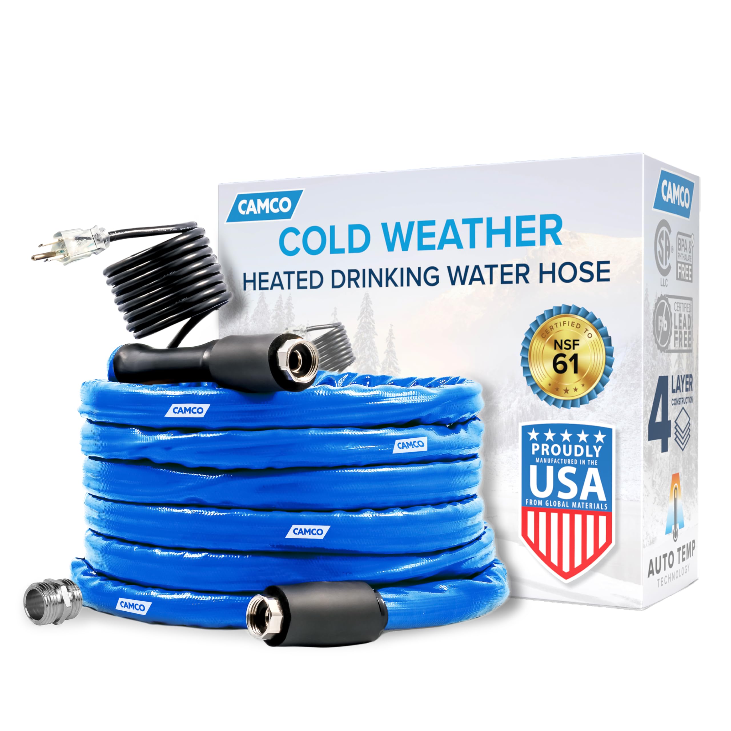 Camco 50-Foot Heated Drinking Water Hose | Mga Tampok W...