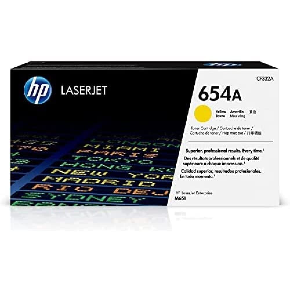 HP Orihinal na 654A Yellow Toner Cartridge | Gumagana s...