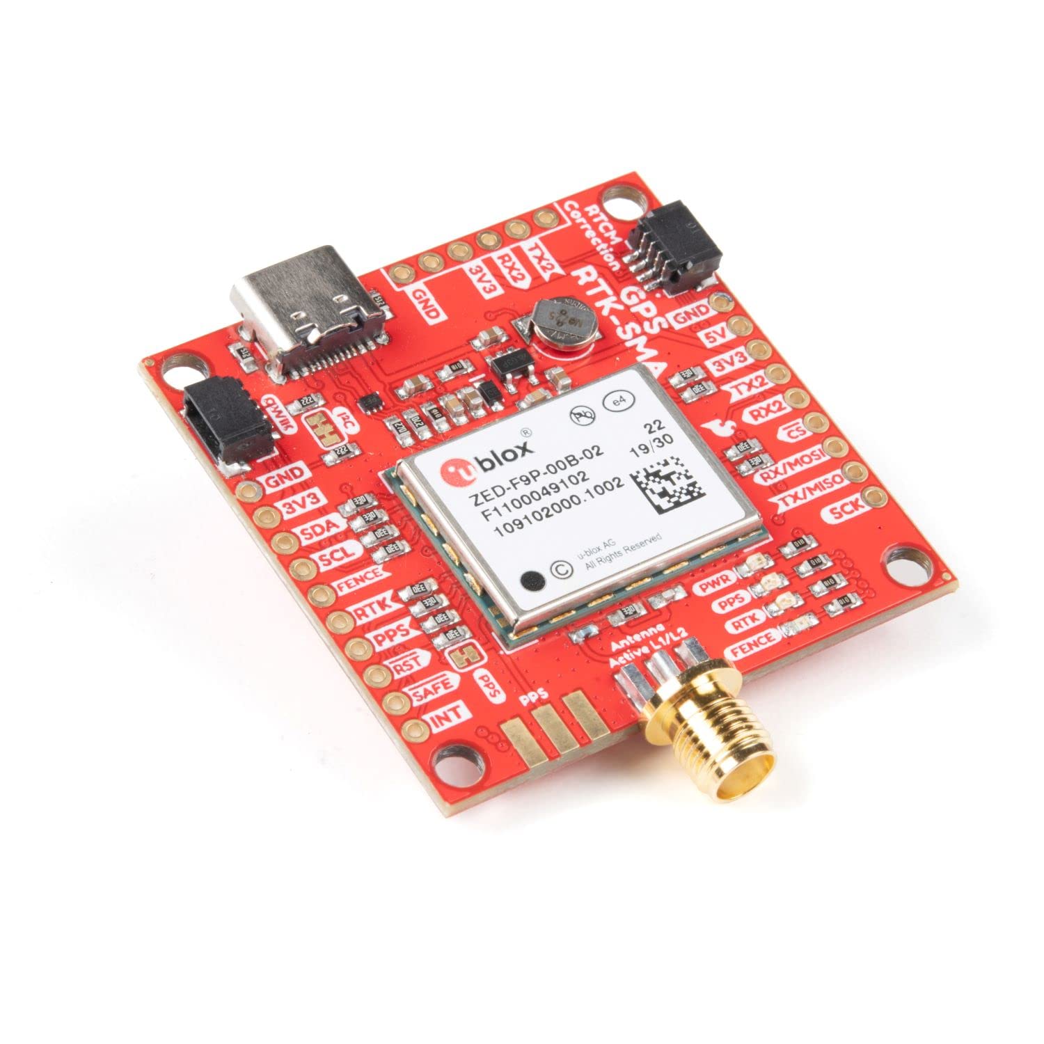 SparkFun GPS-RTK-SMA Breakout-ZED-F9P (Qwiic)-Kasabay n...