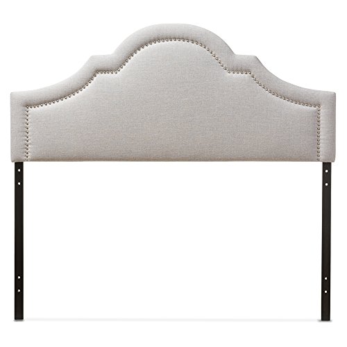 Baxton Studio Rita Upholstered Headboard in Grayish Bei...