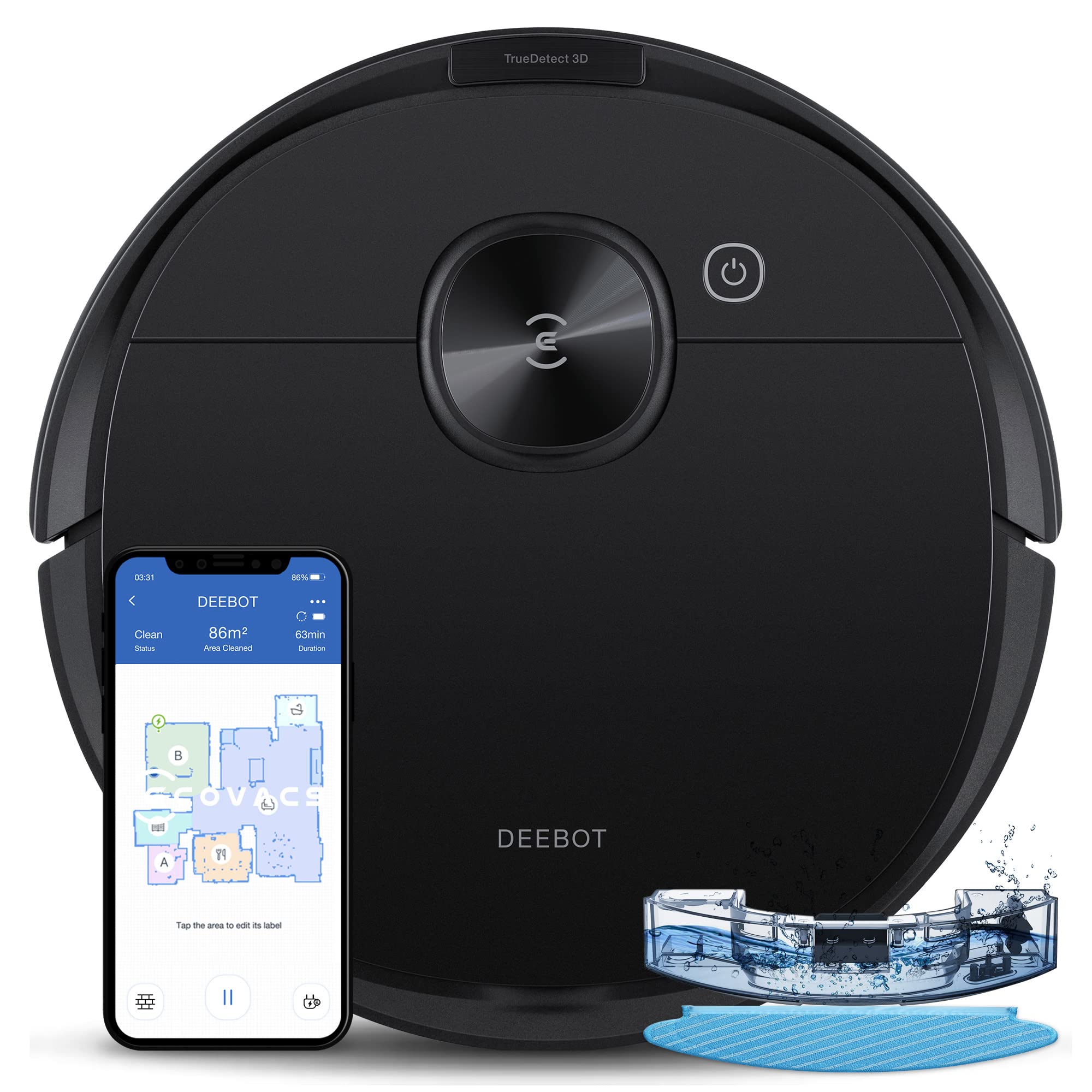 ECOVACS Deebot N8 Pro Series Robot Vacuum at Mop