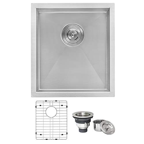 Ruvati 16-inch Undermount 16 Gauge Zero Radius Bar Prep...