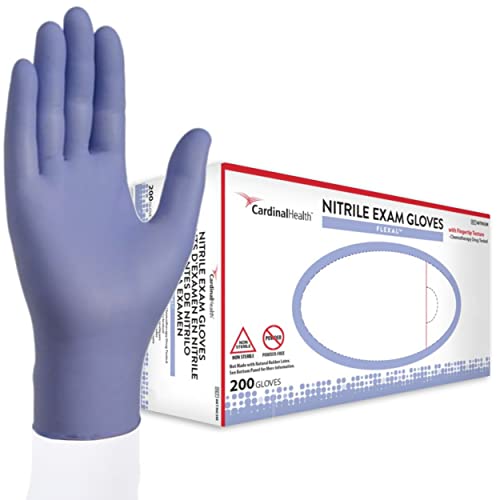 Cardinal Health Flexal Nitrile Gloves - 200/Box | Powder Free | Non-Sterile | Chemo Rated