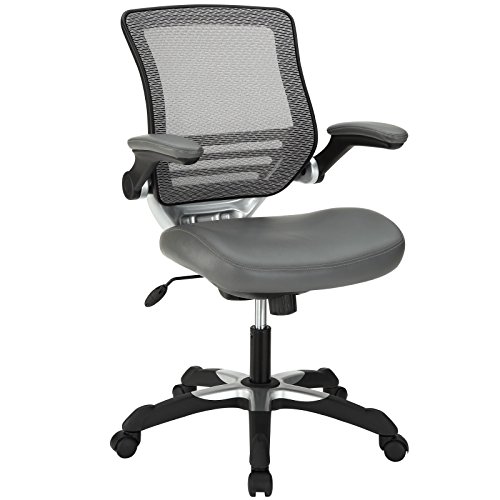 Modway Edge Mesh Back at White Vinyl Seat Office Chair ...