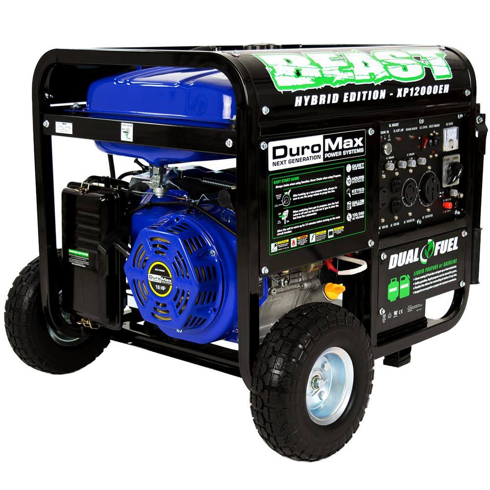 DuroMax XP12000EH Dual Fuel Portable Generator