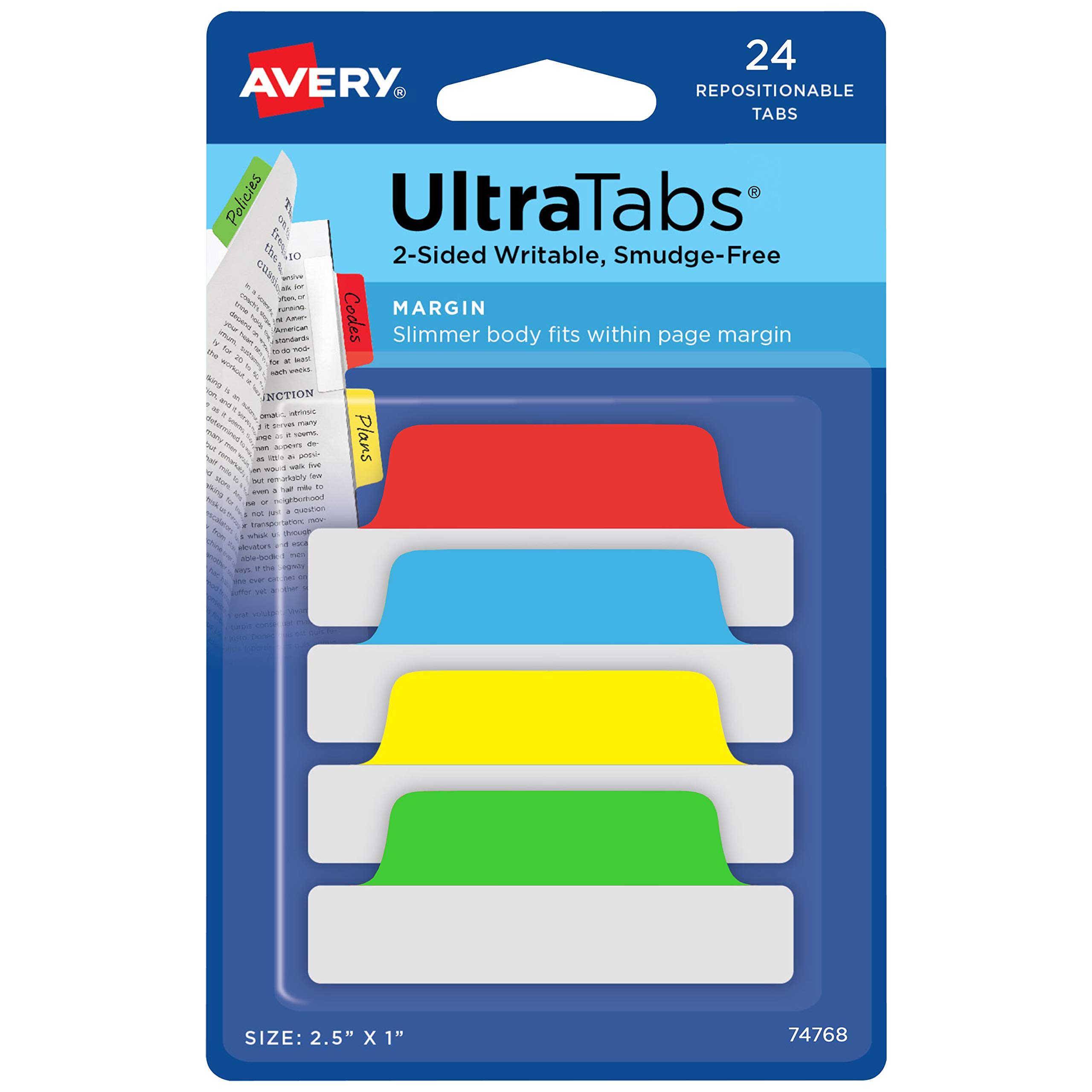 Avery Margin Ultra Side Writable Sari-saring Kulay 24 R...