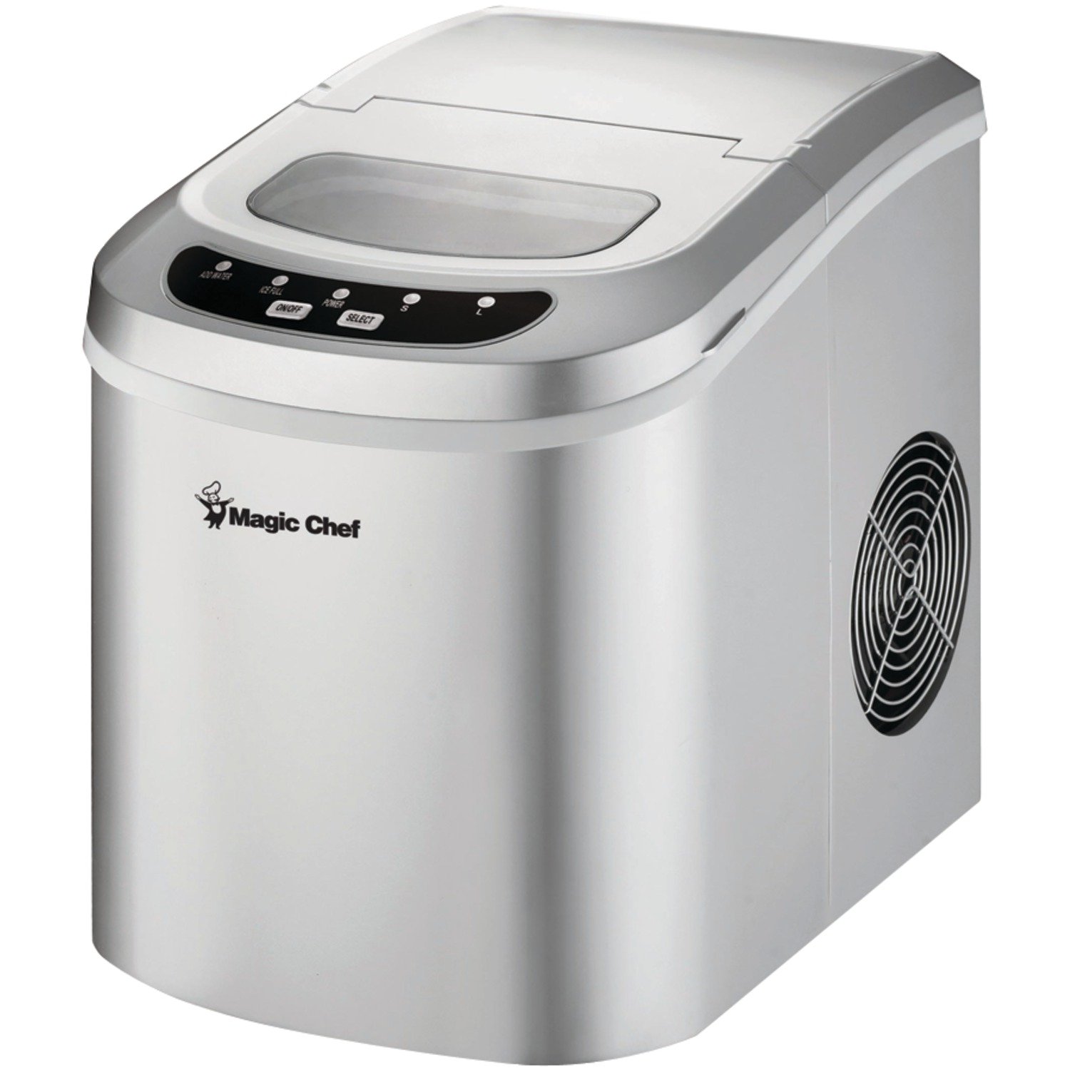 MAGIC CHEF 27-Lb. Portable Silver Countertop Ice Maker