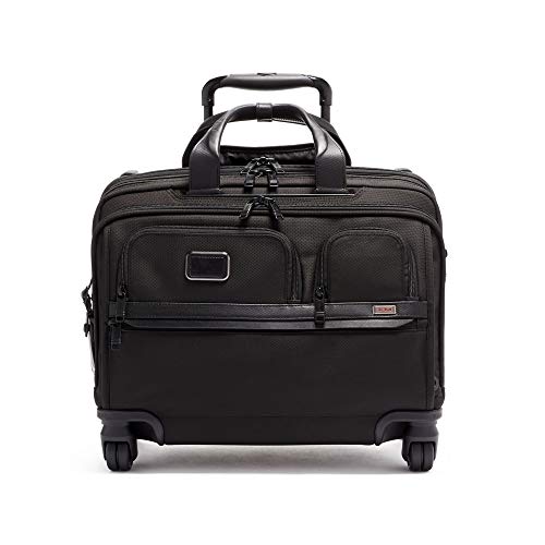 TUMI - Alpha 3 Deluxe 4 Wheeled Laptop Case Briefcase - 17 Inch Computer Bag para sa Mga Lalaki at Babae - Itim