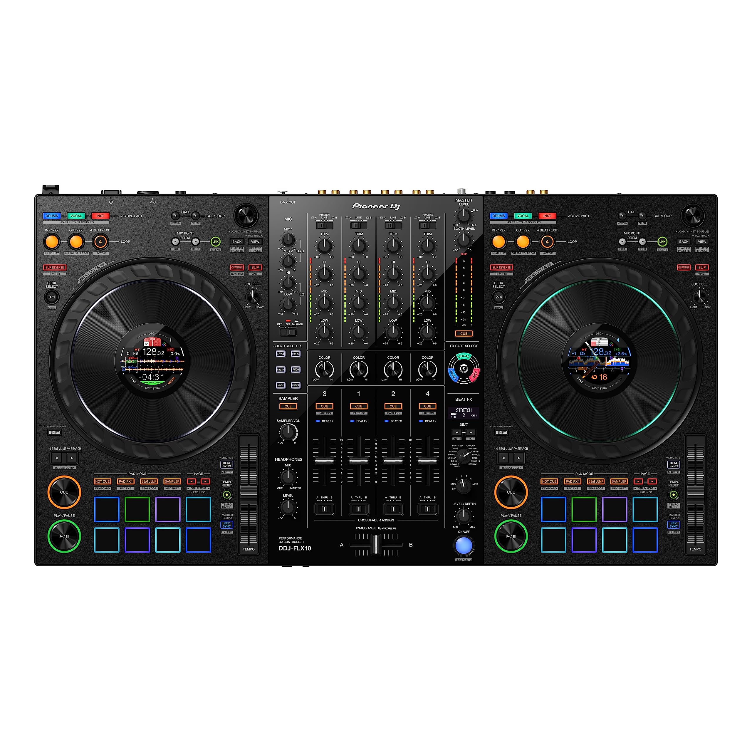 Pioneer DJ DDJ-FLX10 4-deck na DJ Controller