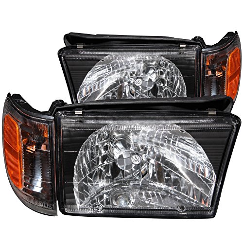 ANZO USA 111077 Toyota 4Runner Black With Amber Reflectors Headlight Assembly - (Nabenta sa Pares)