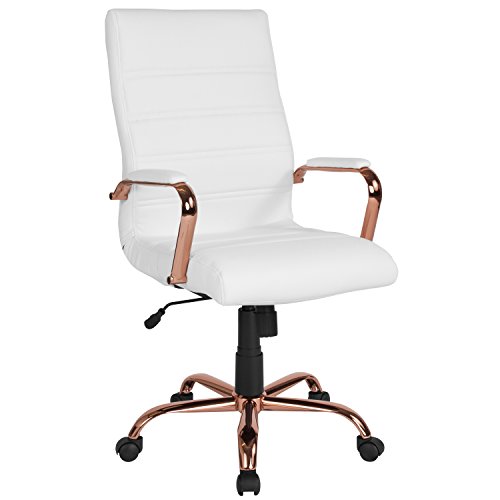 Flash Furniture High Back Desk Chair - White LeatherSof...