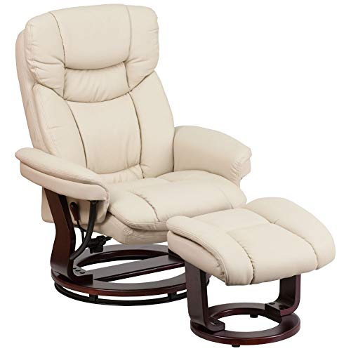 Flash Furniture Recliner Chair na may Ottoman | Beige L...