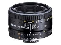 Nikon AF FX NIKKOR 50mm f/1.8D prime lens na may manual...