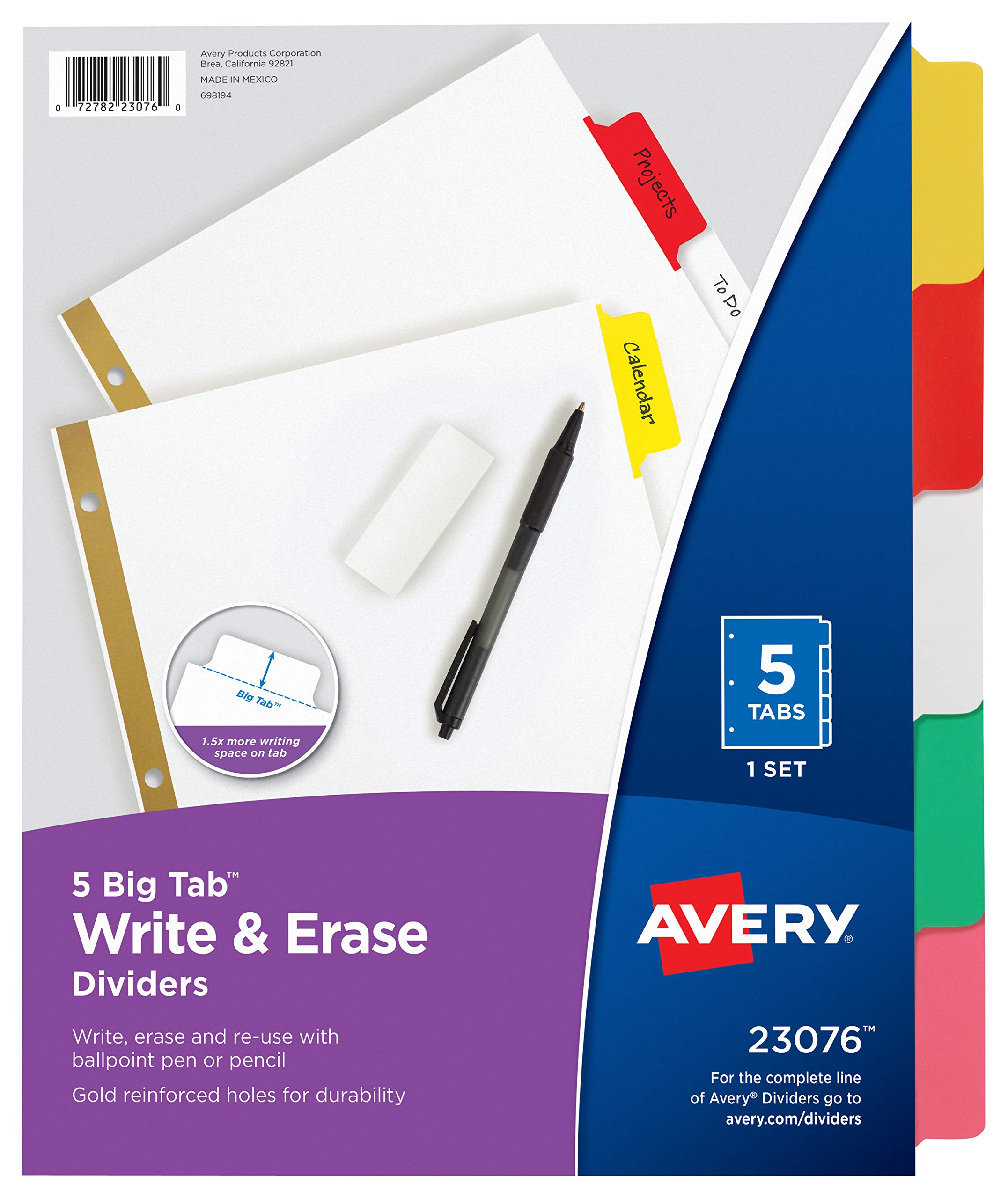 Avery 8 Tab Binder Divider Sumulat at Burahin ang White...