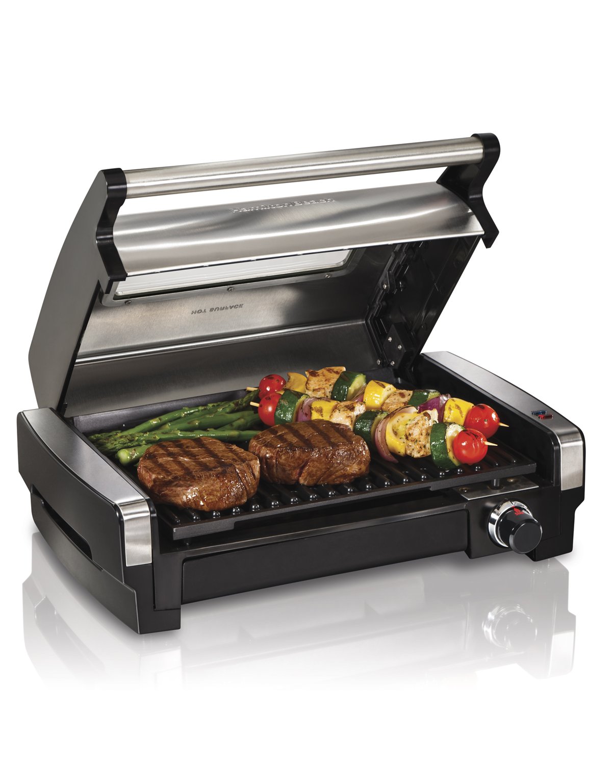 Hamilton Beach Electric Indoor Searing Grill na may Viewing Window