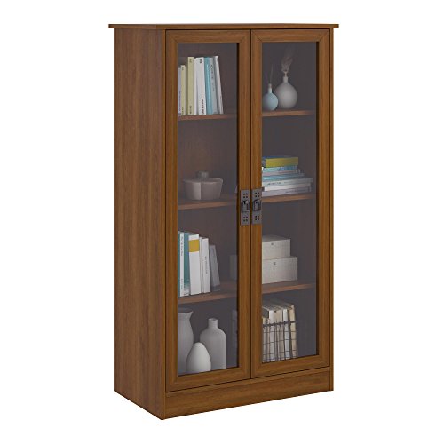 Ameriwood Home Quinton Point Glass Door Bookcase