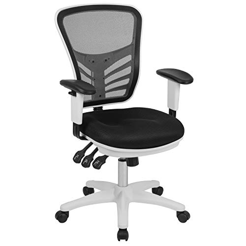 Flash Furniture Mid-Back Black Mesh Multifunction Execu...