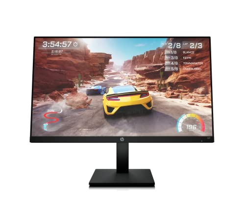 HP 27-inch FHD IPS Gaming Monitor with Tilt/Height Adjustment with AMD FreeSync PremiumTechnology (X27, 2021 Model)