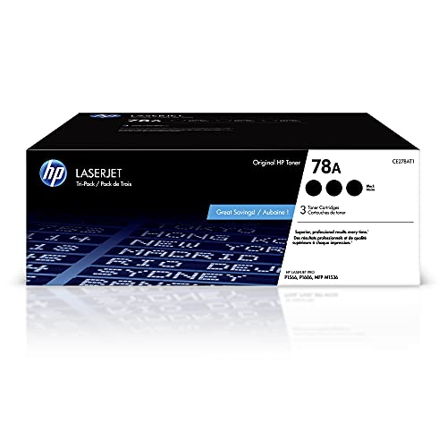 HP 78A | CE278AT1 | 3 Toner-Cartridges | Black | Works with  LaserJet Pro M1536, MFP P1606