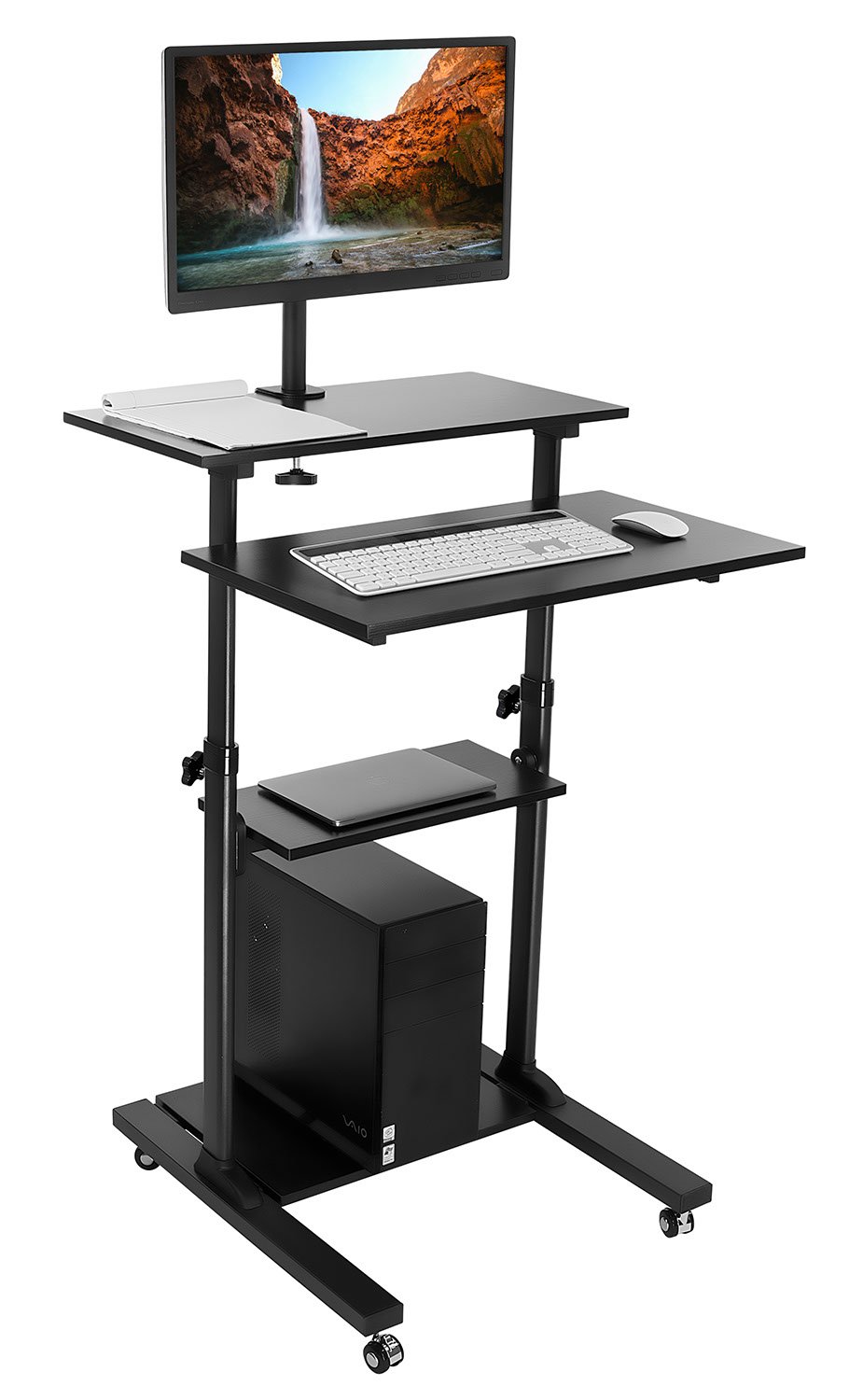 Mount-It! Mobile Stand Up Desk/Height Adjustable Comput...