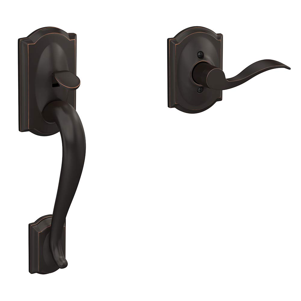 Schlage Camelot Front Entry Handleset na may Right-Hand...