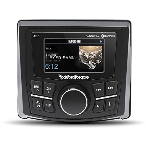 Rockford Fosgate PMX-2 Punch Marine Compact AM/FM/WB Digital Media Receiver 2.7' Display