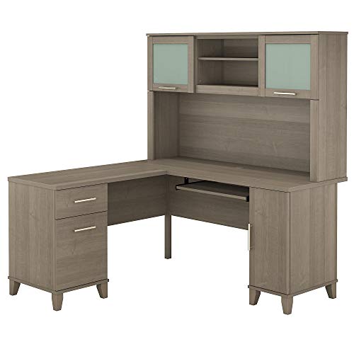 Bush Furniture Somerset L Shaped Desk na may Hutch