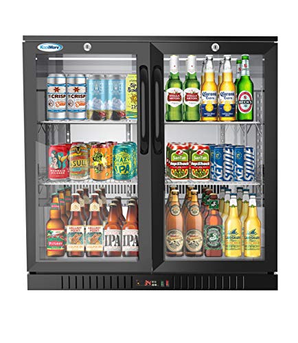 KoolMore Door Counter Height Back Bar Cooler - Glass Fr...