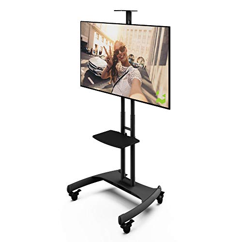 Kanto MTM65PL Height Adjustable Mobile TV Stand na may ...