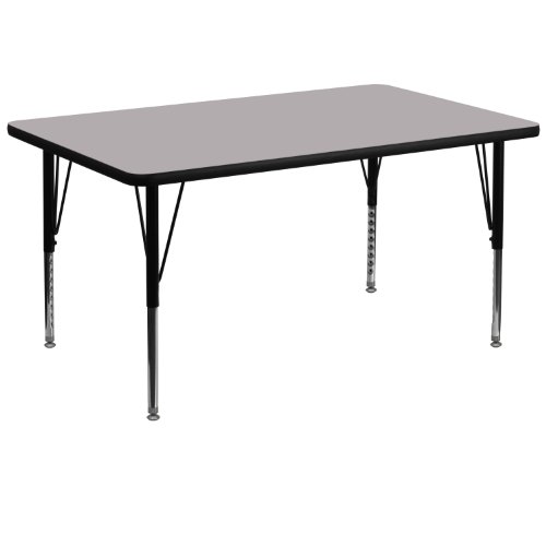 Flash Furniture Rectangular Activity Table na may Gray ...