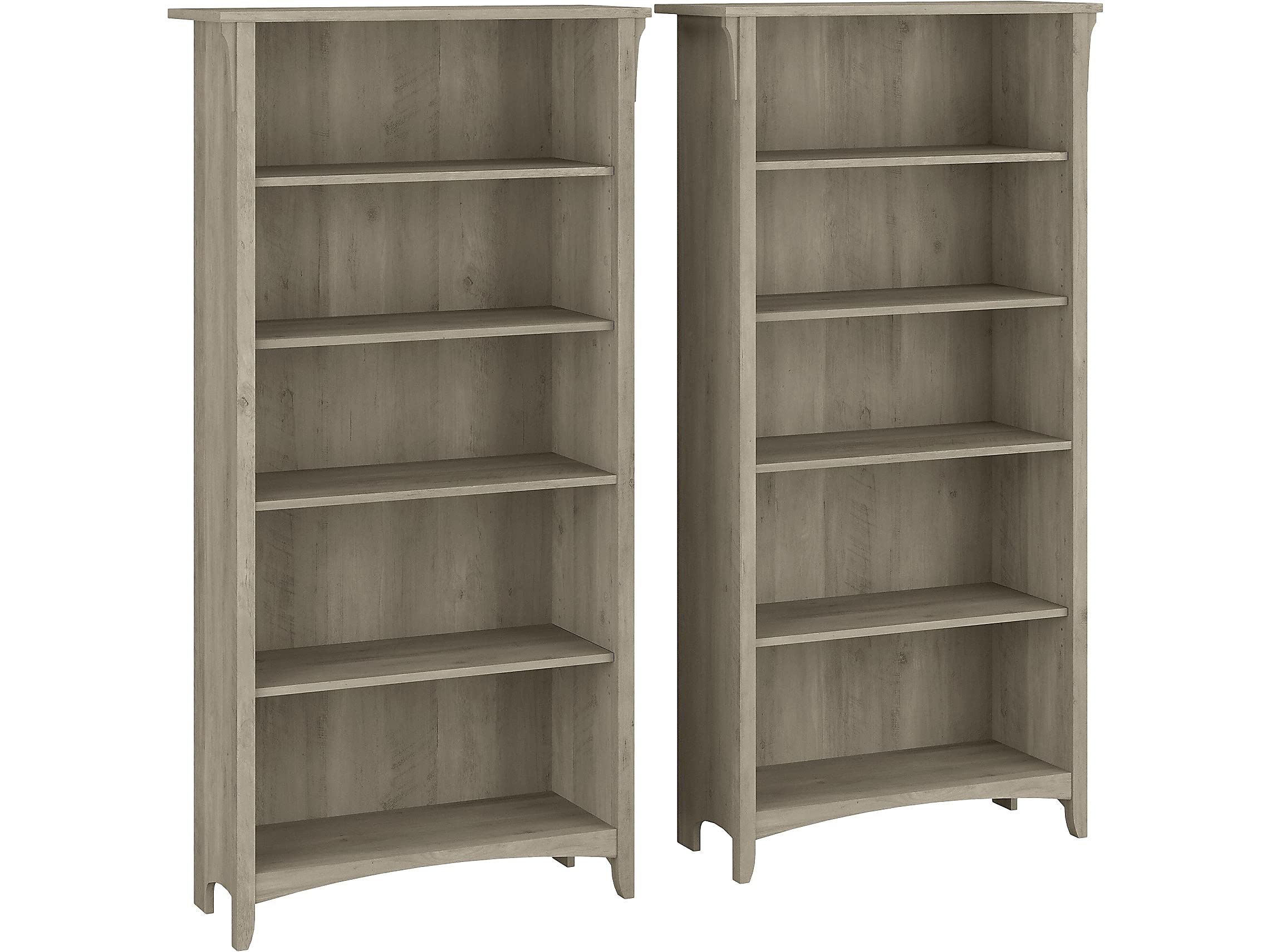 Bush Furniture Salinas Tall 5 Shelf Bookcase - Set ng 2