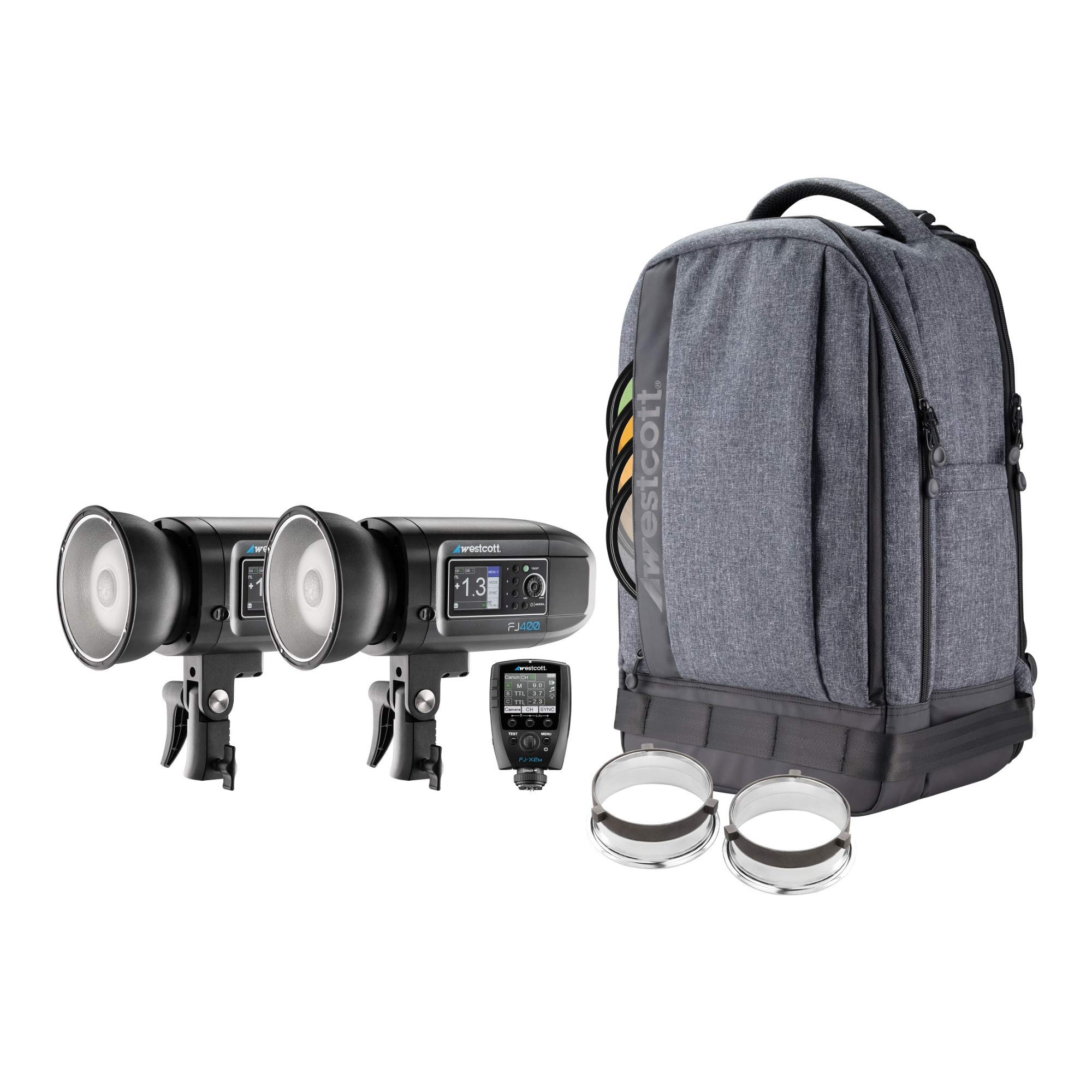 Westcott FJ400 400Ws Strobe 2-Light Backpack Kit na may...