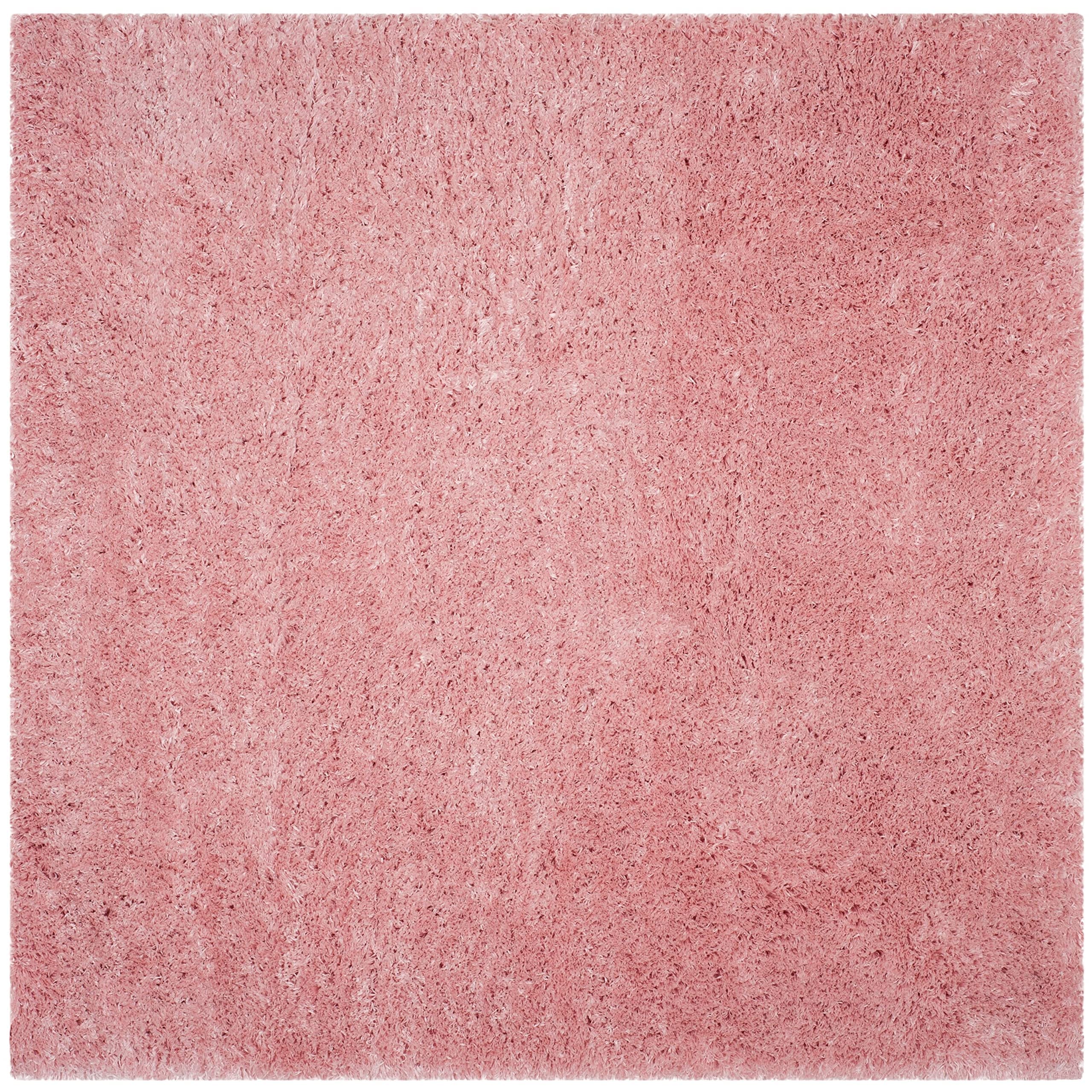 Safavieh Polar Shag Collection 5'1' Square Light Pink P...