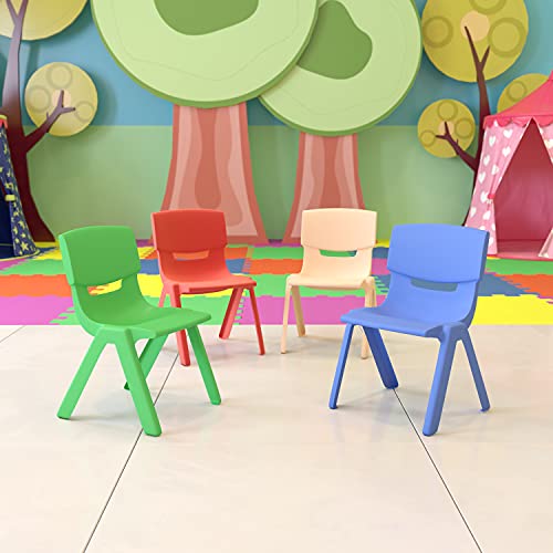 Flash Furniture Plastic Stackable School Chair na may T...