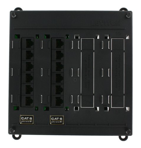 Leviton I-twist at Mount Patch Panel na may 6 na port