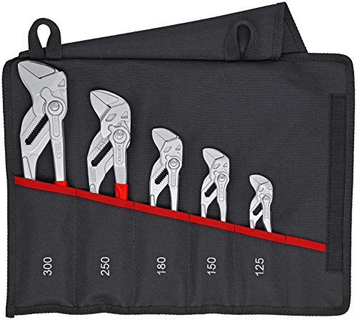 KNIPEX Tools - 5 Piece Pliers Wrench Set Sa Tool Roll (...