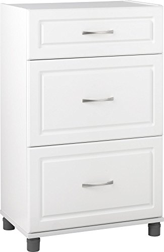 SystemBuild Kendall 3 Drawer Base Cabinet 24' - Puti