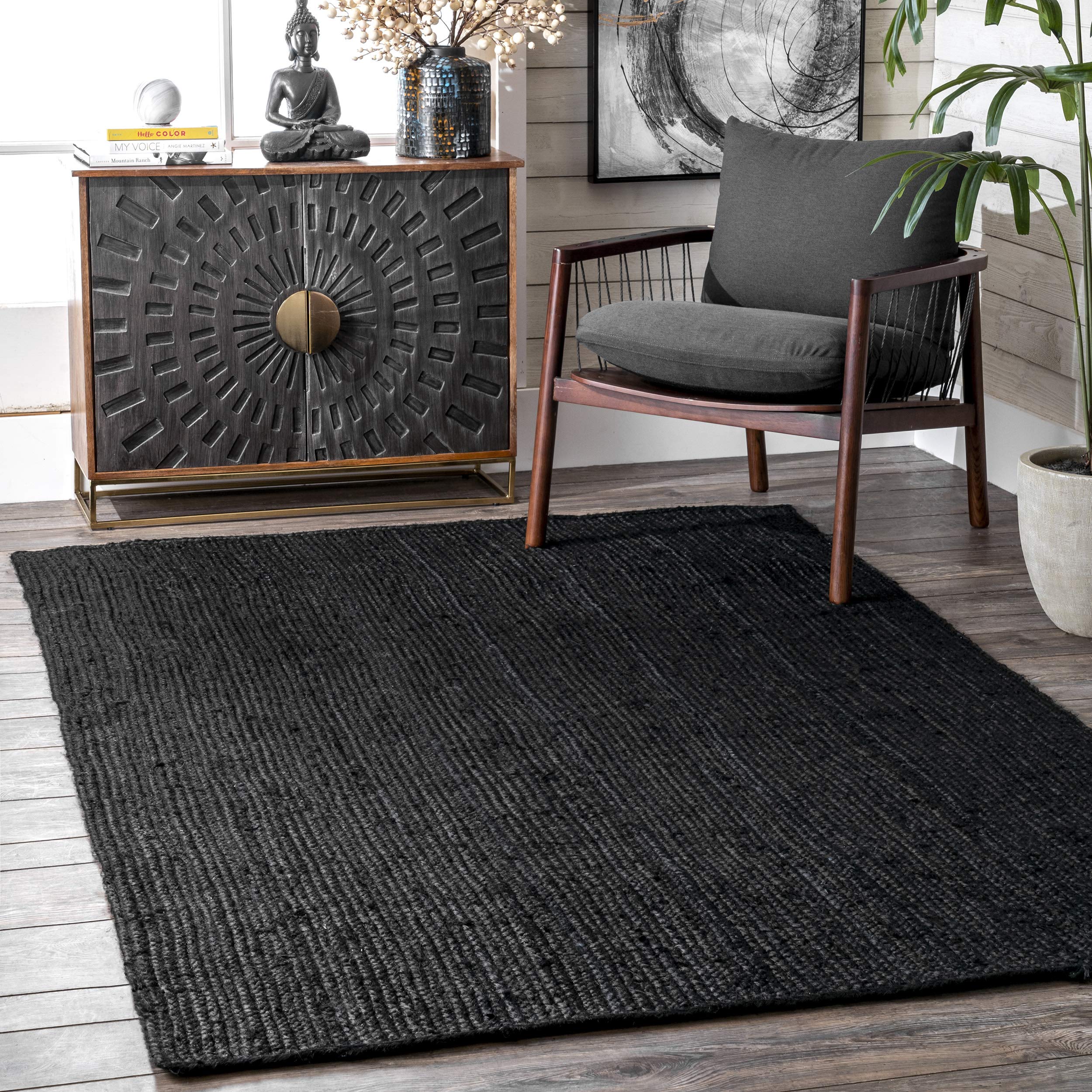 NuLoom Rigo Hand Woven Farmhouse Jute Area Rug